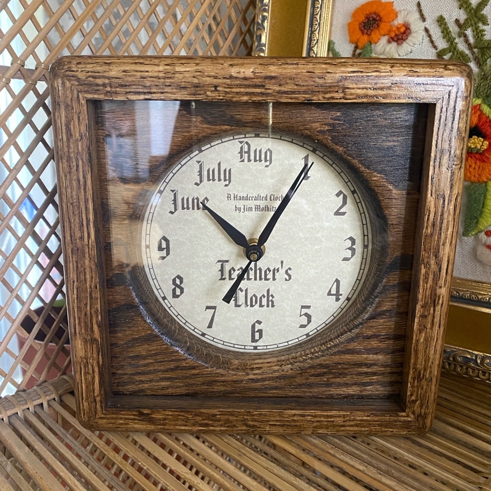 Vintage Wooden Wall or Counter Clock